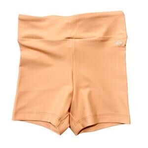 Mariia Crown CM high waist dance bottoms short shorts tan nude caramel NWT